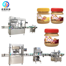 JB-NJ4 Automatic glass jar filling equipment 4 oz Honey Jam sauce peanut butter bottle filling capping labeling machine